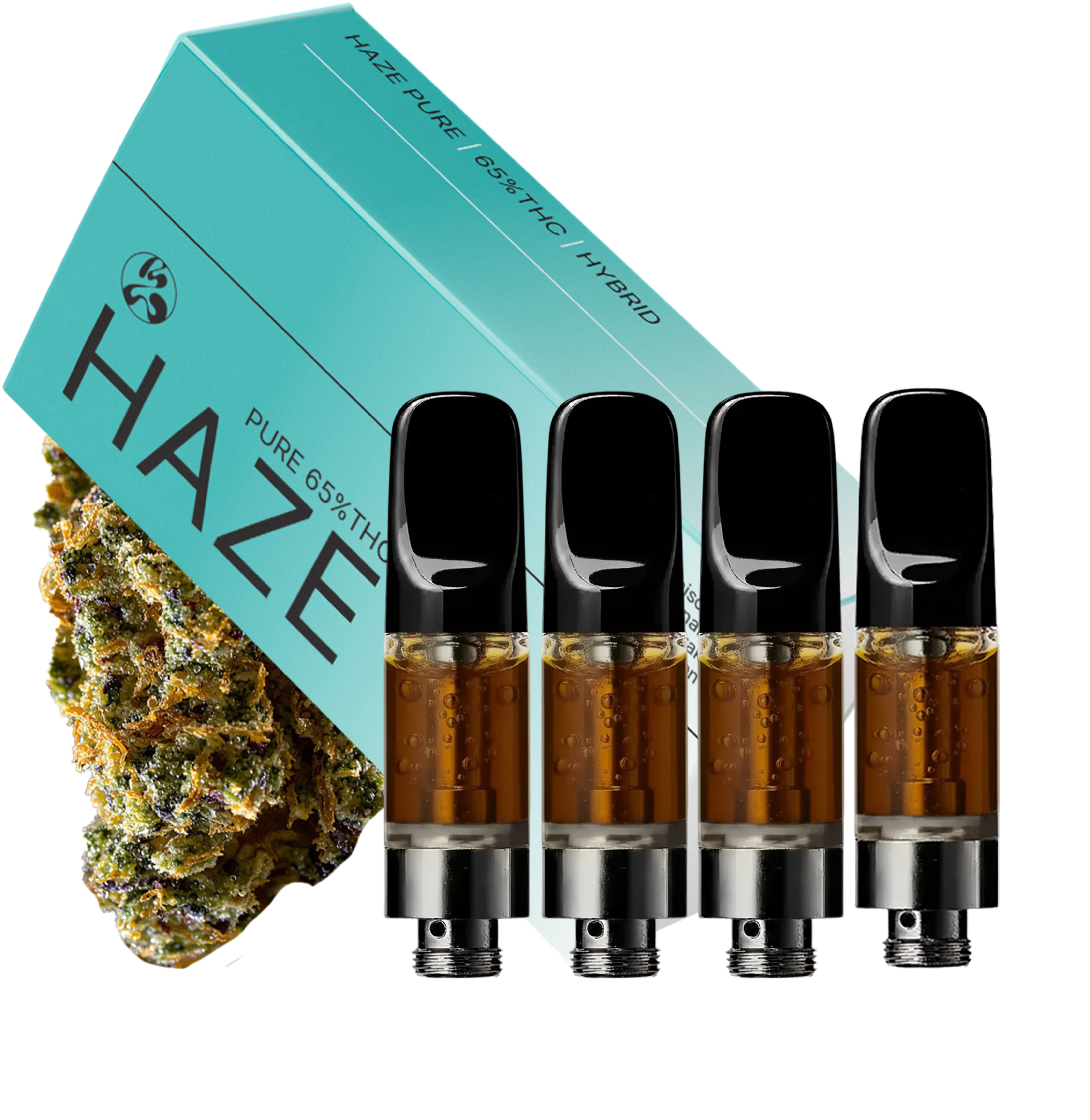 4 x THC Vape - Haze (Nachfüllpack - ohne Akkuträger) je Kartusche 0,5mL