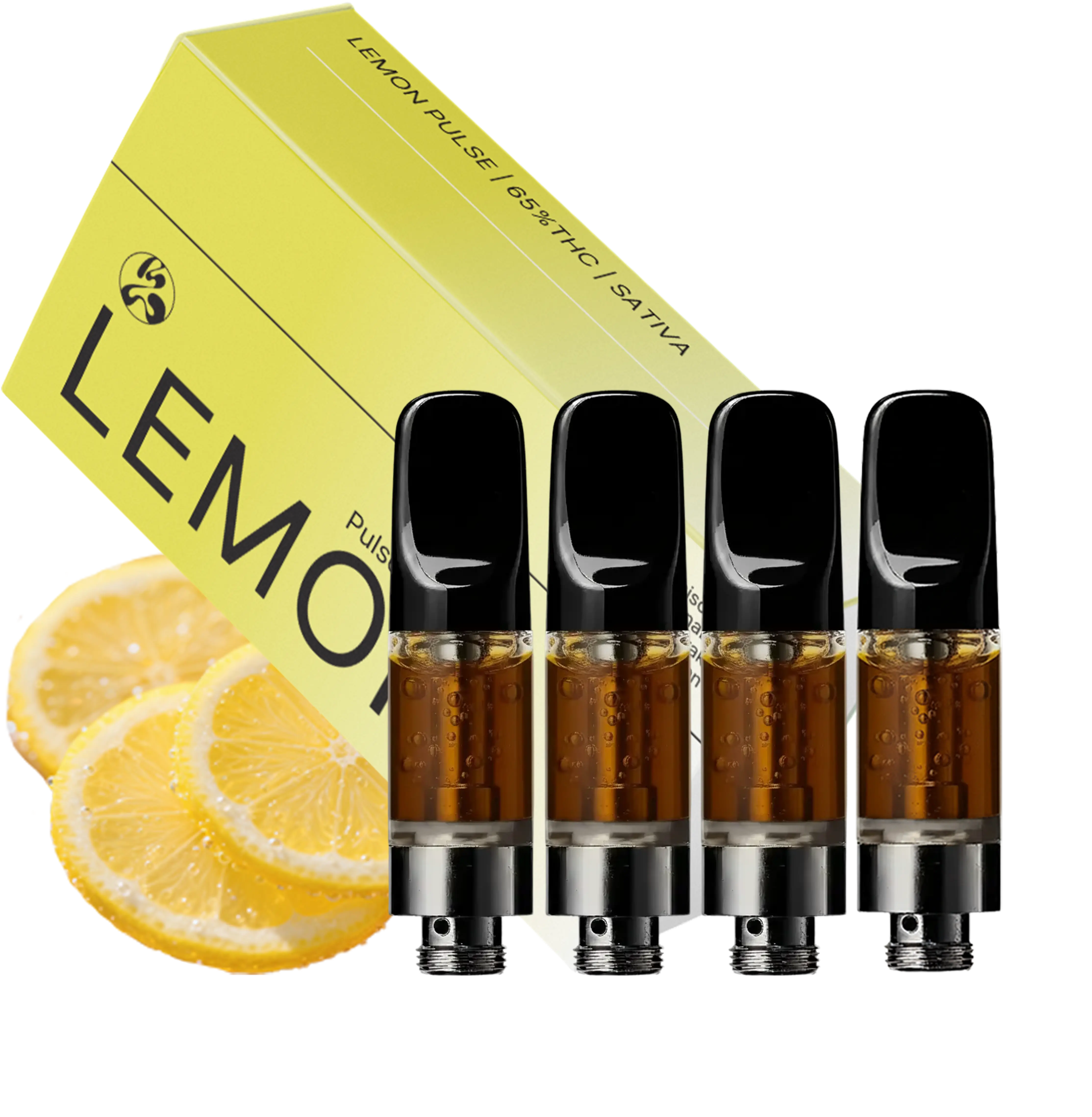 4 x THC Vape - Lemon Pulse (Nachfüllpack - ohne Akkuträger) je Kartusche 0,5mL
