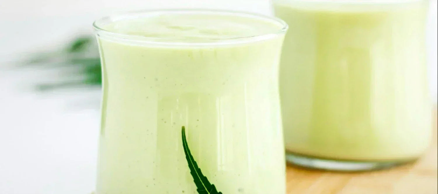 Grüner Cannabis Smoothie