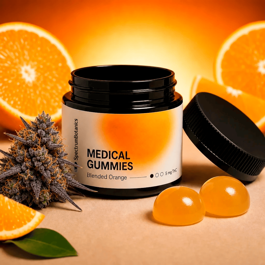 THC Gummies Orange 5mg THC - SpectrumBotanics