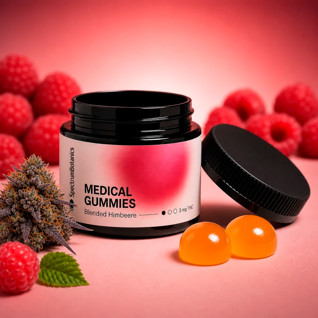 SpectrumBotanics - Medical full spectrum Gummies Blended Himbeere – 5 mg THC