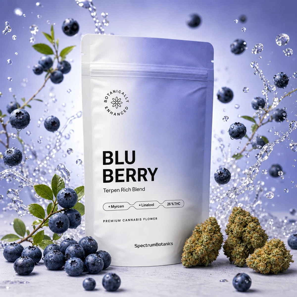 KI-generiertes Bild: SpectrumBotanics Blu Berry - Mood 1