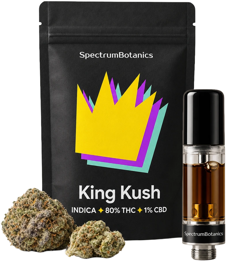 SpectrumBotanics King Kush Black Line – Verpackung und Kartusche
