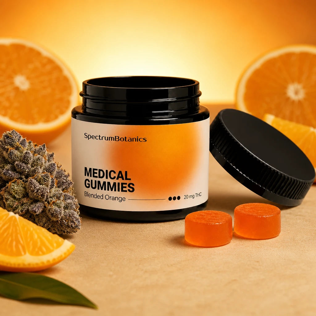 THC Gummies Orange 20mg THC - SpectrumBotanics