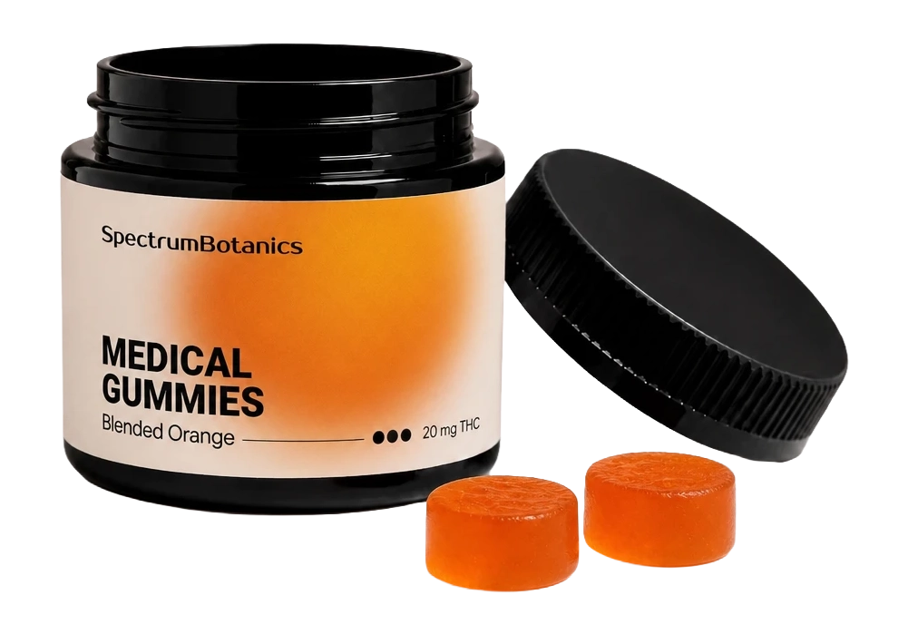 THC Gummies Orange 20mg THC - SpectrumBotanics