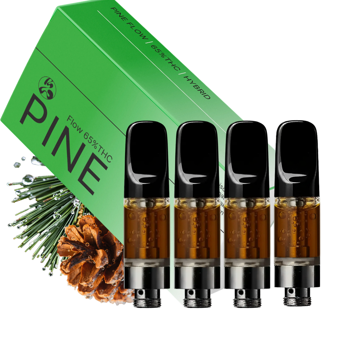 4 x THC Vape - Pine Flow (Nachfüllpack