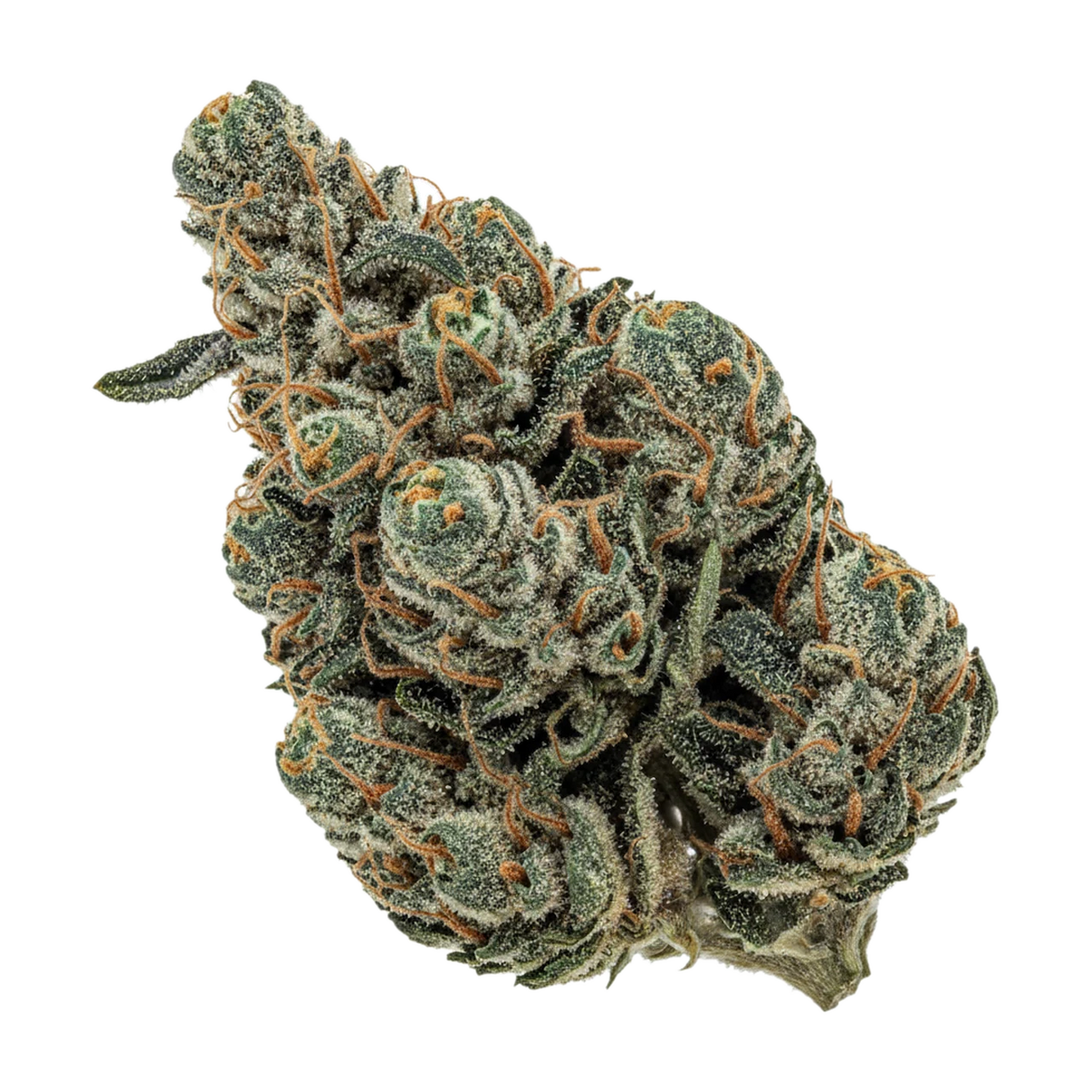 KI-generierte Illustration einer Cannabisblüte, zeigt nicht die tatsächliche Charge – Huala 22/1 BTR "Black Triangle"