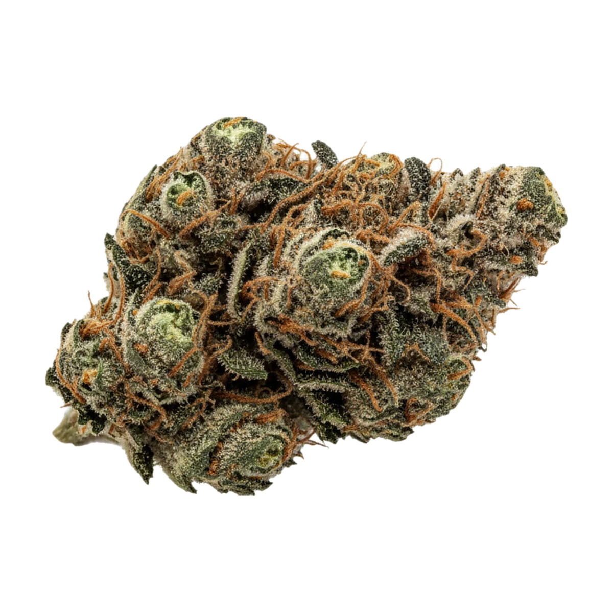 KI-generierte Illustration einer Cannabisblüte, zeigt nicht die tatsächliche Charge – ZOIKS 22/1 PYB "Papaya Bomb"